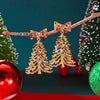 Xmas Holiday Drop Earrings Colorful Rhinestone Bowknot Xmas Tree Dangle Earrings Elegant Christmas Jewelry Gifts For Women Men - Image 1