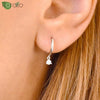 Silver Needle Geometric Pendant Gold Earrings CZ Delicate Hoop Earrings for Women Wedding High Jewelry Gifts - Image 4