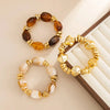 Three Piece Acrylic Bead Bracelet Set with Baroque Style Accents - Image 15