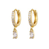 Crmya Cute Cubic Zirconia CZ Gold Silver Plated Hoop Drop Earrings For Women Dangle Earring Jewelry - Image 4