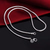 45-60cm Silver 1MM/2MM/3MM Snake Chain Necklace For Men Women Jewelry for pendant - Image 2