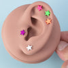1/5pcs Colorful Star Stud Earrings for Women Ear Piercing Stainless Steel Barbell Tragus Cartilage Earring Helix Conch Jewelry - Image 4
