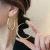 Exaggerated Big Circle Hoop Earrings for Women Statement Jewelry Smooth Circle Earrings Boucles D'oreilles - Image 5