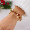Christmas Multi Elements Pendant Bracelets for Women Colorful Crystal Beads Elk Snowman Snowflake Santa Claus Bracelet Jewelry - Image 3