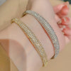 Cubic Zirconia Gemstones Minimalist Cuff Bangles Bracelets - Image 5