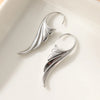 Simple Silver Color Metal Geometry Carving Wing Dangle Earrings for Women Jewelry - Image 5