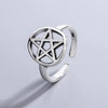 Silver Star Adjustable Rings For Women Engagement Jewelry Accessories Jewellery Money - Image 1