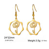 Birth Flowers Dangle Earrings Stainless Steel Gold Color Daisy Rose Snowdrop Women's Floral Earring Jewelry Birthday Gift - Image 9