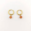 Stainless Steel Stone Summer Earrings Woman Small Hoops Huggies Earrings With Green Stones - Image 6