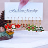Christmas Alloy Drip Earrings Santa Tree Reindeer Snowflake Women Accessories - Image 2