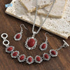 4Pcs/Set Vintage Boho Turquoise Jewelry Set Electroplating Alloy Necklace Bracelet Earrings Set Euramerican Style Classic - Image 1