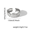 316L Stainless Steel Leaf Stripe Weave Chain Open Ring for Women Men Special Punk Jewelry Gifts - Image 13