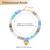 Colorful Acrylic Bead Choker Necklace with Heart Pendant - Image 34