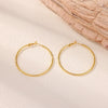 Gold Plated Large Hoops Earring Lightwight Gold Hoop Earrings for Women 316L Steel Post Lightweight - Image 6