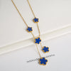 Stainless Steel Laser Five Leaf Flower Petal Adjustable Clover Bracelet Classic for Woman Girl Jewelry Party Gift - Image 33