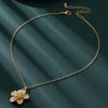 Textured Flower Pendant Necklace on Fine Chain - Image 5