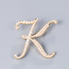 English Letters A K D Pearl Brooches Lapel Pins Female Corsage Jewelry Gifts for Women Accessories - Image 3