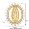 Shell Gold Inlaid Zirconia Charm Geometry Pendant,Holy Religious Jesus Virgin Mary Jewelry Necklace Accessories Supplies - Image 26
