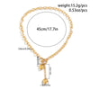 IngeSight.Z Retro Metal Heart Pendant Long Cross Chain Necklace for Women Punk Gold Color OT Buckle Choker Necklace - Image 4