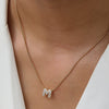 Cute English Letter Initial Necklace Gold Plated Zircon Paved Necklace Puffy Bubble Letter Necklace for Women - Image 3