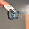 Elegant Bohemian Blue Zircon Enamel Hoop Earrings For Women Simple Geometry Jewelry Gifts - Image 1