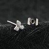 1 Pair Titanium 20G Trinity CZ Stud Earrings Simple Triple Flower Cartilage Earring Set - Image 9
