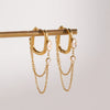 Classic Water Droplet-Shaped Zircon Earrings With Double Layer Hollowed Out Tassel Jewelry Lady Stainless Steel Earring - Image 4