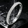 Geometric Zircon Cuff Bracelet For Women Golden Plated Open Bangle Party Wedding Jewelry Gifts - Image 1