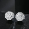 Sugar Cube Geometric Stud Earrings For Women Full Inlay Zircon Piercing Earring Engagement Wedding Jewelry - Image 18