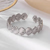 Stainless Steel Bracelet For Women Men Aesthetic Flower Leaf Bangle Opening Gold Color Geometric Bangles Bracelets Jewelry - Image 12