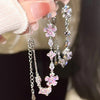 Y2K Fairy Pink Crystal Zircon Sakura Flowers Bracelet for Women Sweet Cherry Blossom Moon Bow Knot Jewelry Gifts - Image 4
