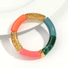 Chunky Acrylic Bead Stretch Bracelet in Multicolor Designs - Image 11