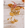 French Style 316L Stainless Steel Round Leaf Drop Hoop Earrings Gold Pvd Plated Charm Thicker Shell Jewelry - Image 6