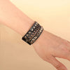 Punk Bracelets PU Leather Studded Bracelet Adjustable Goth Cuff Bracelet Gothic Rivet Buckle Wristband for Men Women Emo Jewelry - Image 2
