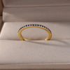 Thin Cubic Zirconia Stacking Ring in Gold-Tone Stainless Steel Adjustable - Image 32
