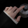 Silver Double Geometry zircon Ring For Women Jewelry Finger Adjustable Open Ring For Party Birthday Gift - Image 2