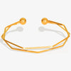 1pc Classic Stainless Steel Brief Metal Texture Bangle Terror Eyes Metallic Ball Opening Adjustable Bangles For Women Gift - Image 36