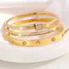 3-Piece Set of and Stylish Stainless Steel Bracelets, Classic and Versatile, for Casual Wear and Party Outfits - Image 5