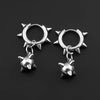 Gothic Spiky Sphere Drop Earrings Stainless Steel Spike Ball Dangle Huggie Hoops Dark Street Emo Piercing Decor Jewelry Gift - Image 1