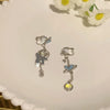 32 Style Colorful Enamel Cartoon Cute Rabbit Fox Ear Clips Funny Cat Bear Long Clip on Earrings Without Piercing for Women Girls - Image 3