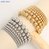 Silver Color Elastic Stainless Steel Bracelet Metal Ball 2/4/5/6/8/10mm Beaded Chain Bracelet For Women Men Jewelry - Image 5