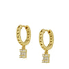Small Hoop and Stud Earrings with Charm and Chain Styles - Image 17