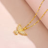 Sparkly Gold Plated Vintage Phoenix Pendant Necklaces For Women Retro Style Female Daily Wear Stainless Steel Neck Chain - Image 4