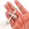 Alloy Razor Blade Pendant Necklace with 45 cm or 60 cm Chain - Image 11