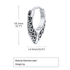 Punk Viking Hoop Earrings for Men Boys,Vintage Celtic Knot Stainless Steel Huggies Earrings,Hip Hop Cool Street Jewelry Gifts - Image 12