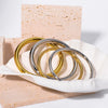 Stainless Steel Gold Plated Colorless Jewelry Hollow Bracelet Women's Chunky Men Bangles Bracelets - Image 3