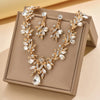 3pcs Necklace Sets for Women Waterdrop Collar Choker Necklace Earring Jewelry Set for Prom Birthday Bridal Wedding - Image 6