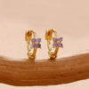 Stainless Steel Huggie Hoop Earrings for Women Mom Simple Gold Color Flowers Cartilage Piercing Earring Wedding Jewelry Gift - Image 7