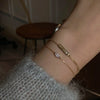 Silver Plating Gold Geometric Zircon Bracelet for Women Temperament Jewelry - Image 2