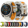 QuickFit 26mm 22mm Fenix8 Band For Garmin Fenix E 8 7 7X 6 6X 5 5X/Epix Pro 47mm 51mm/Enduro 3 Two-Tone Silicone Strap Bracelet - Image 1